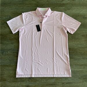 NWT Holderness & Bourne Men's L The Graham Polo Shirt Pink